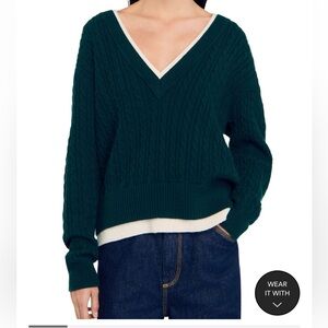 Sandro Albus cable knit sweater